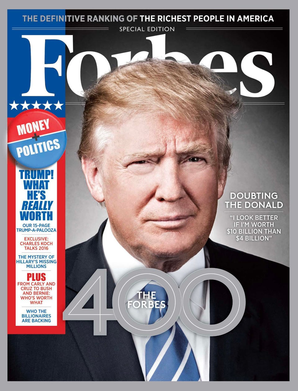 &Ocirc;ng Donald Trump tuy&ecirc;n bố tranh cử tổng thống v&agrave;o năm 2015 - Ảnh: Forbes