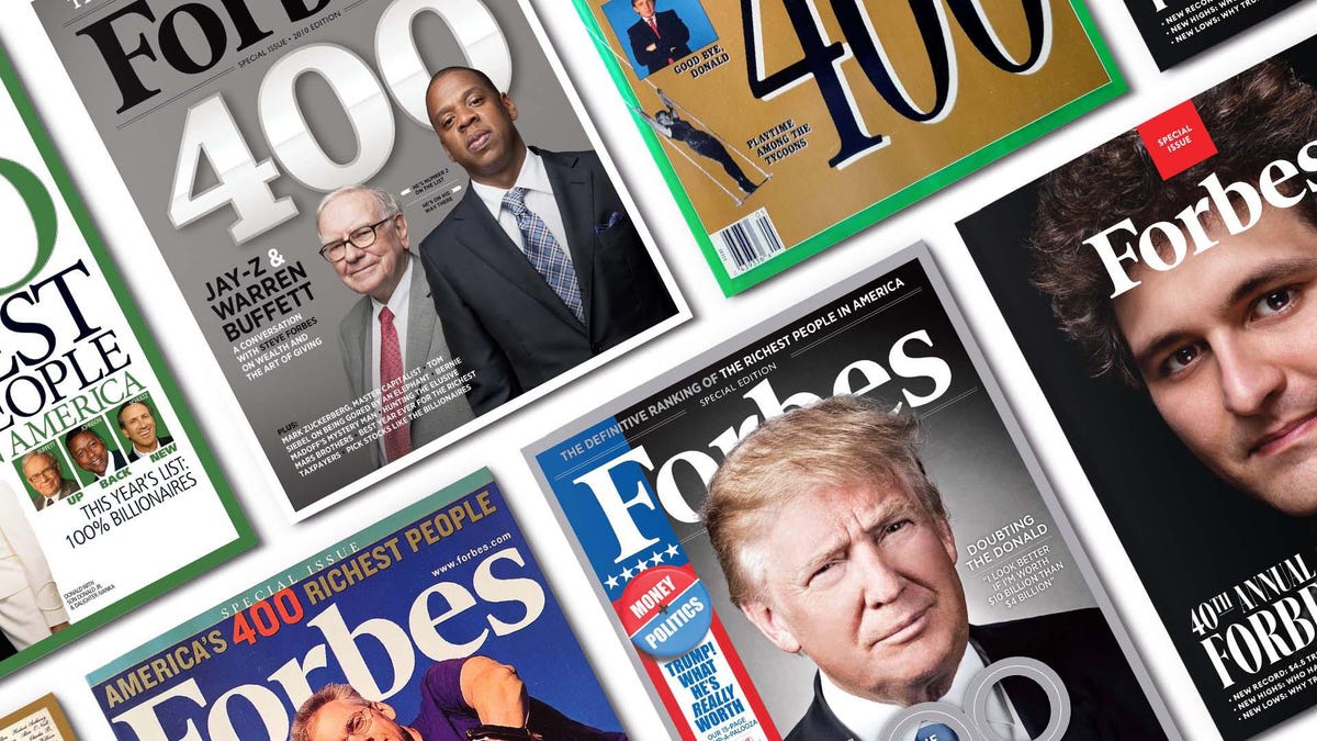 Tạp chí Forbes kỷ niệm 40 năm công bố danh sách Forbes 400 vào năm 2021 - Ảnh: Forbes