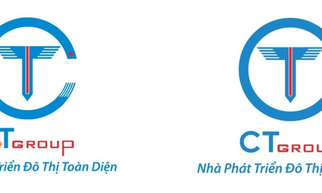 Logo cũ (bên trái) và Logo mới (bên phải) của CT Group.