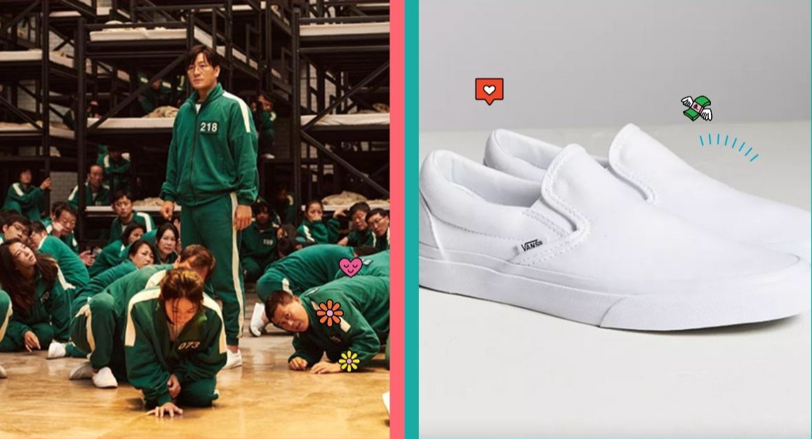 Ăn theo sức n&oacute;ng của phim Squid Game, rất nhiều h&atilde;ng thời trang cũng tung bộ sưu tập trang phục lấy cảm hứng nh&acirc;n vật.