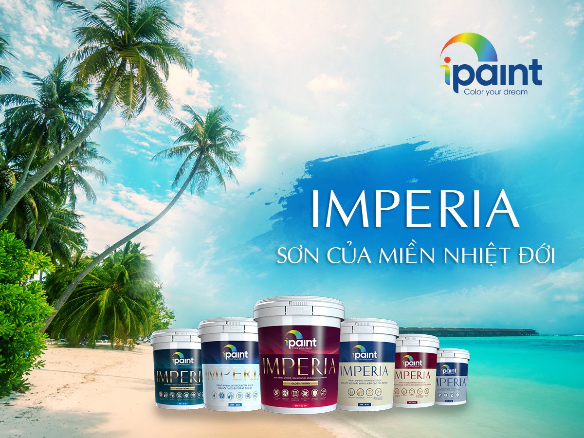Sơn iPaint IMPERIA - dòng sơn cao cấp nhất của iPaint được tăng cường độ bám dính, độ che phủ, chống carbon hoá, ngăn ngừa nấm mốc để đảm bảo màng sơn luôn giữ được vẻ đẹp như mới.