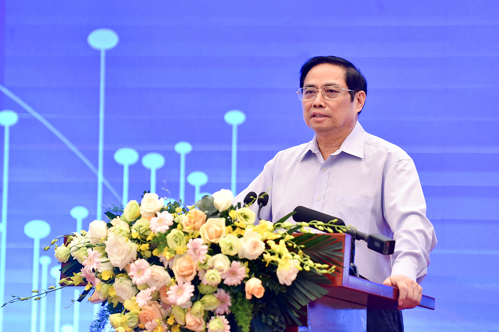 Thủ tướng Phạm Minh Ch&iacute;nh ph&aacute;t biểu tại sự kiện - Ảnh: VGP