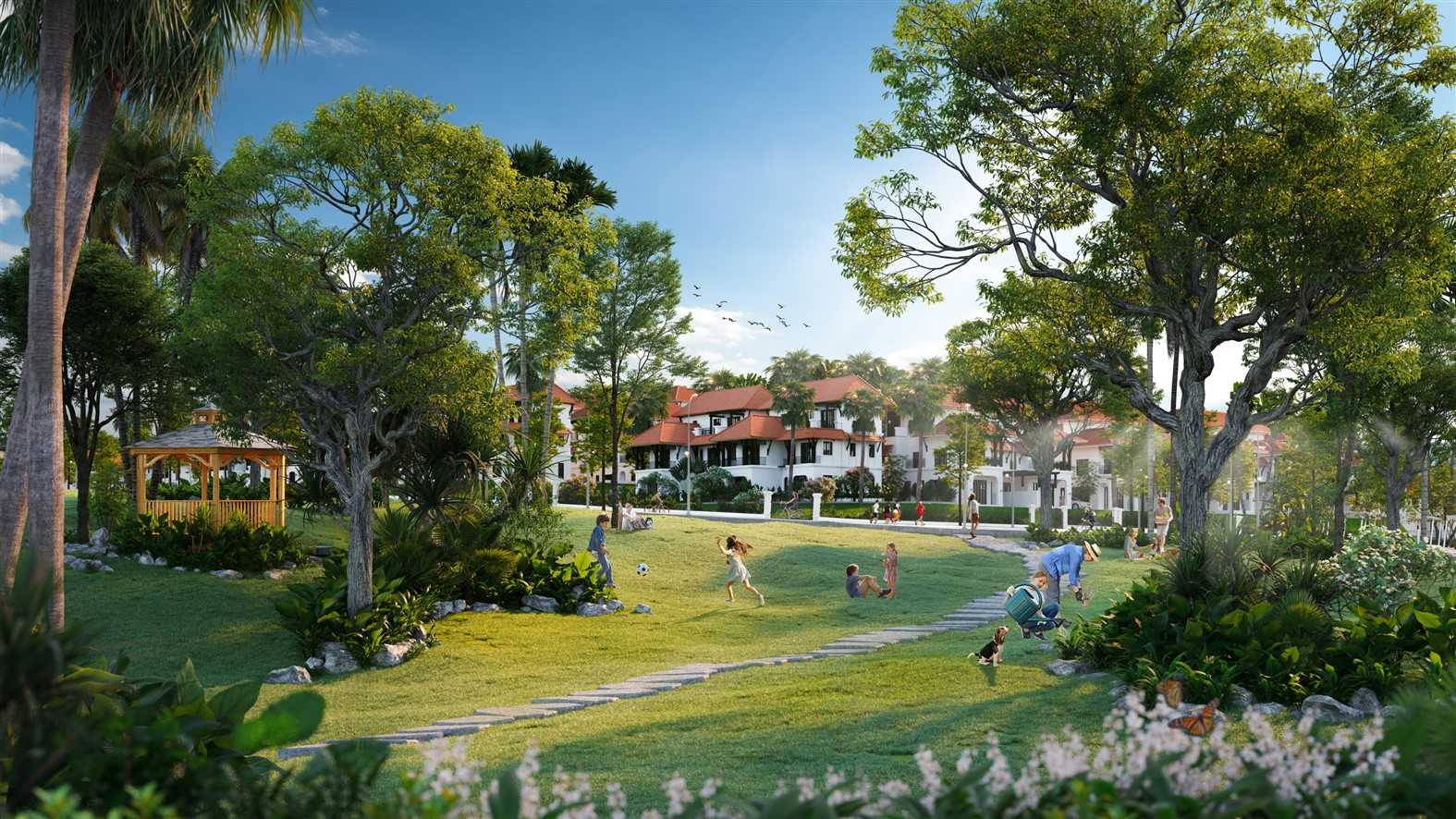 Phối cảnh “Ngôi làng nhiệt đới” Sun Tropical Village.