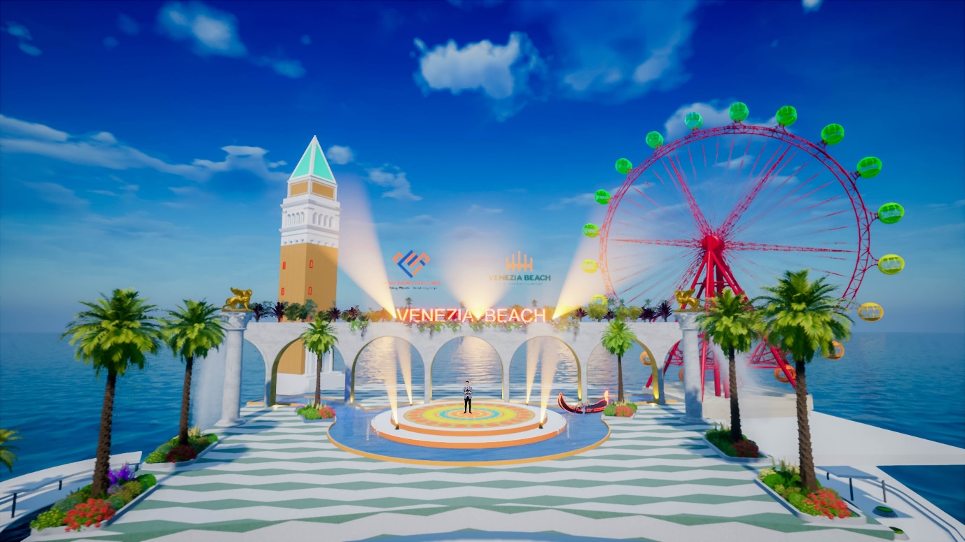 Mô phỏng không gian tại Venezia Beach bằng công nghệ thực tế ảo.