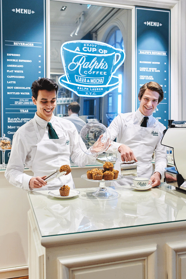 Thực đơ đồ uống và những món bánh ngọt ngon tuyệt tại Ralph’s Coffee tại New York của thương hiệu Ralph Lauren.