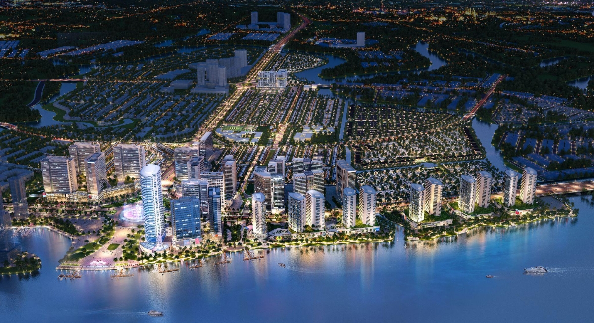 Phối cảnh dự kiến tổng thể khu đ&ocirc; thị t&iacute;ch hợp Izumi City.