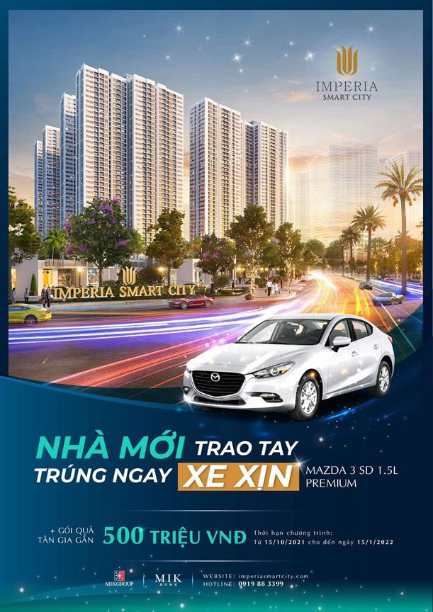 Cơ hội nhận “combo” “nhà đẹp - xe sang” cho các cư dân tương lai Imperia Smart City.
