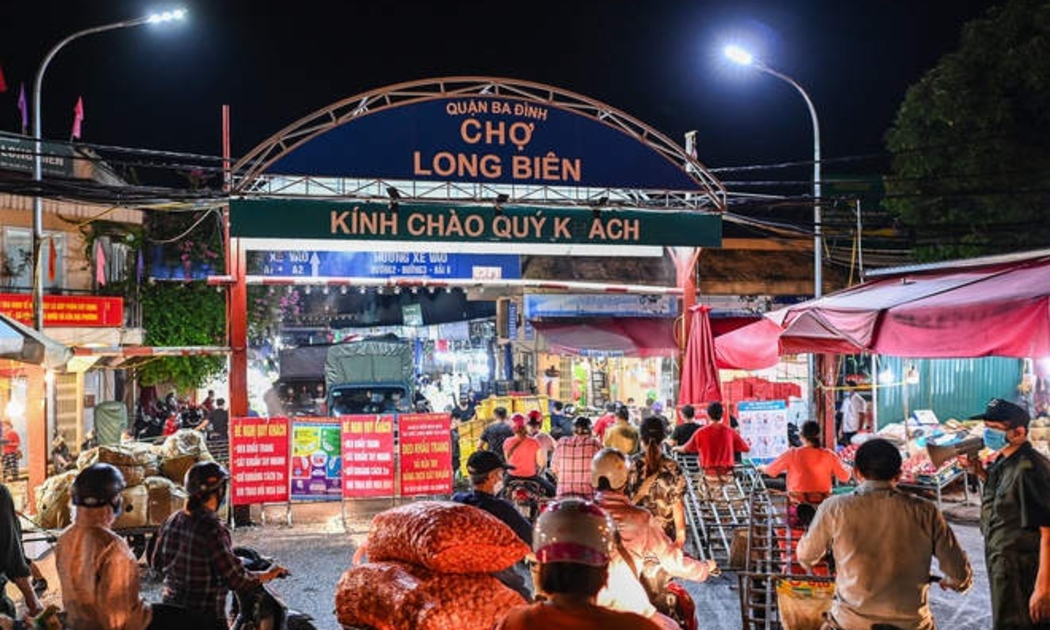 Chợ Long Biên hoạt động trở lại từ 0h ngày 21/10.