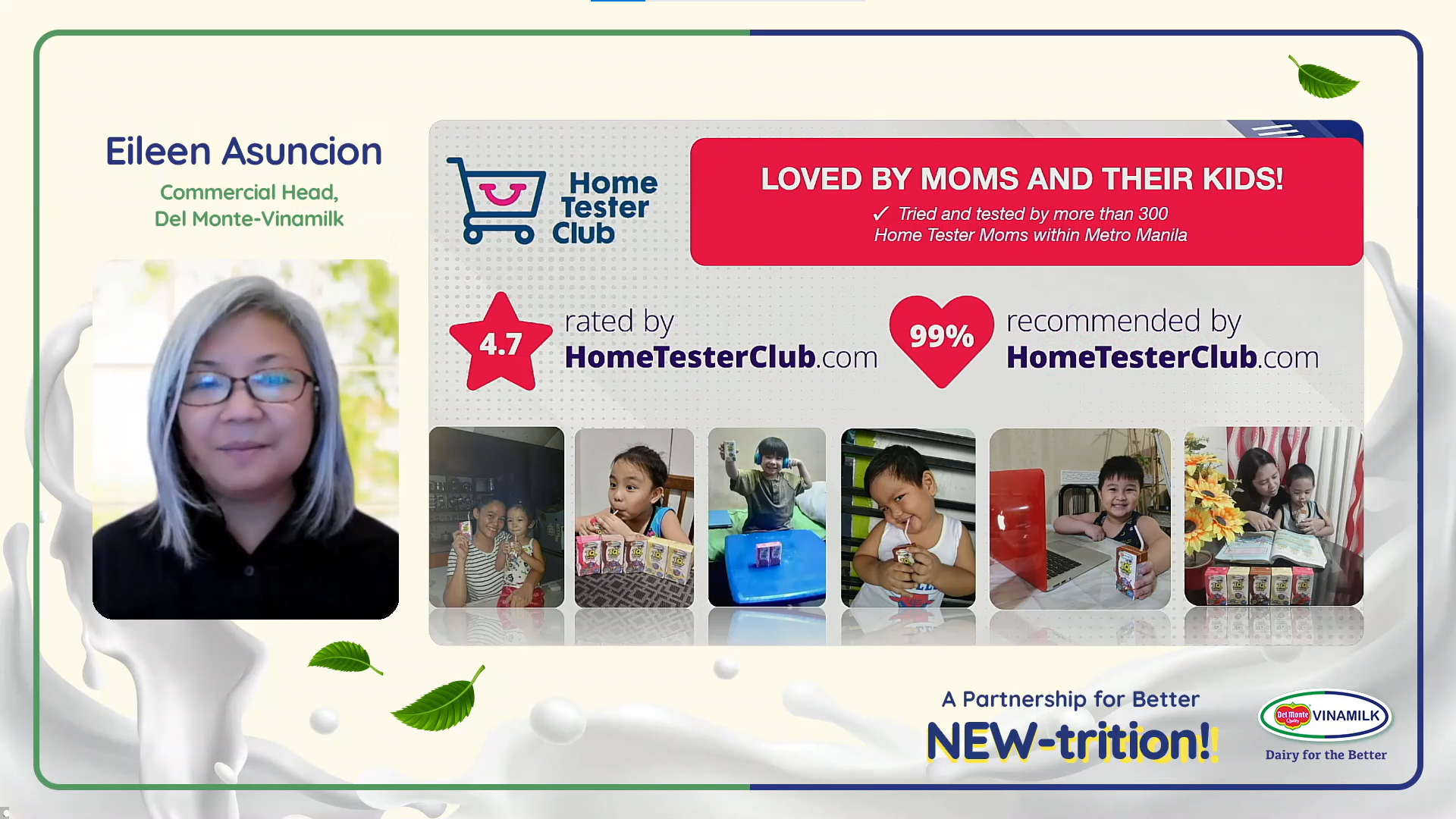 C&aacute;c sản phẩm sữa của li&ecirc;n doanh thu được phản hồi t&iacute;ch cực của c&aacute;c b&agrave; mẹ v&agrave; trẻ em Philippines.