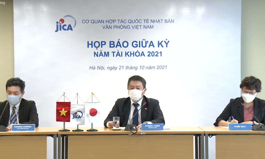 Buổi họp báo Báo cáo hoạt động của Văn phòng JICA Việt Nam trong năm tài khóa 2020 diễn ra theo hình thức trực tuyến.