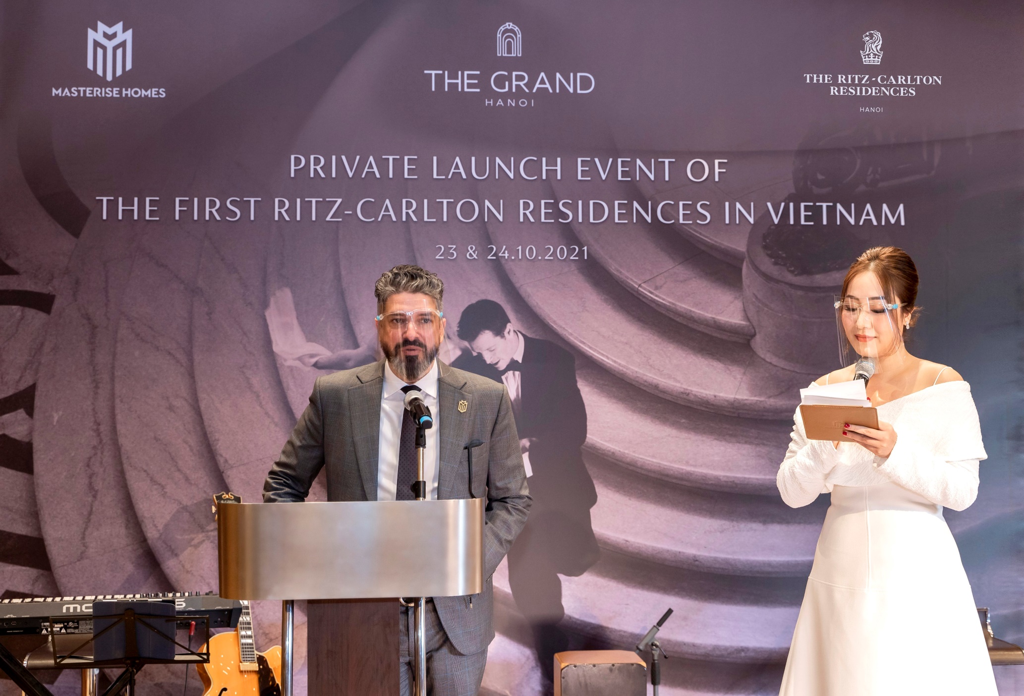 Ông Gibran Bukhari, Giám đốc khối Kinh doanh, Masterise Homes tại sự kiện mở bán Khu căn hộ hàng hiệu Ritz-Carlton, Hanoi. Ảnh: Masterise Homes.