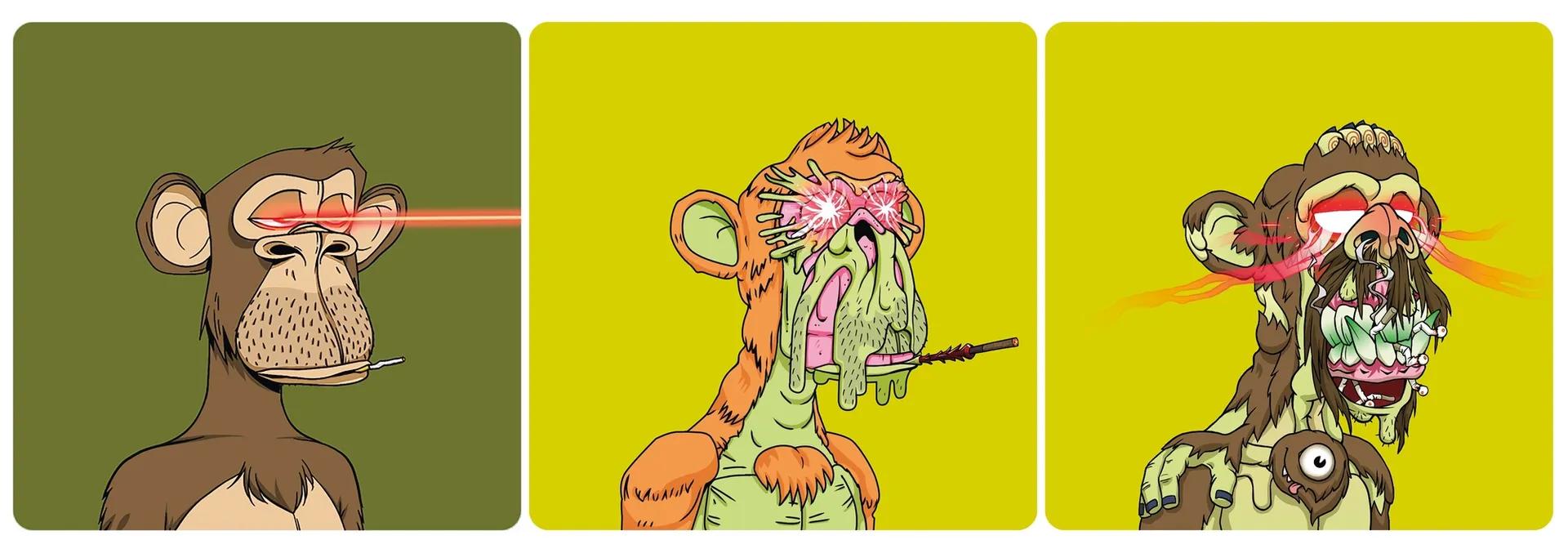 Một trong những tranh có NFT của Bored Ape Yacht Club vừa được bán với giá gần 1 triệu bảng Anh 