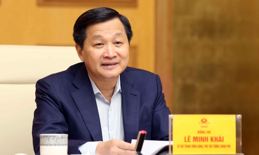 Phó Thủ tướng Lê Minh Khái tại cuộc họp - Ảnh: VGP