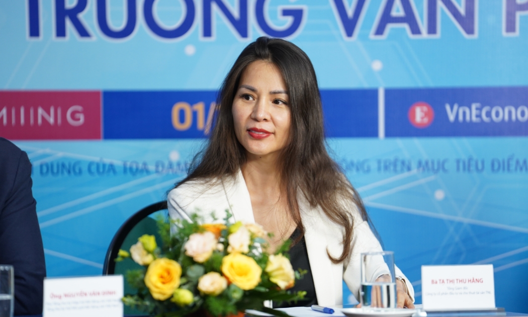 Bà Tạ Thị Thu Hằng - Tổng Giám đốc Công ty cổ phần đầu tư và cho thuê tài sản TNL. Ảnh - Việt Tuấn. 