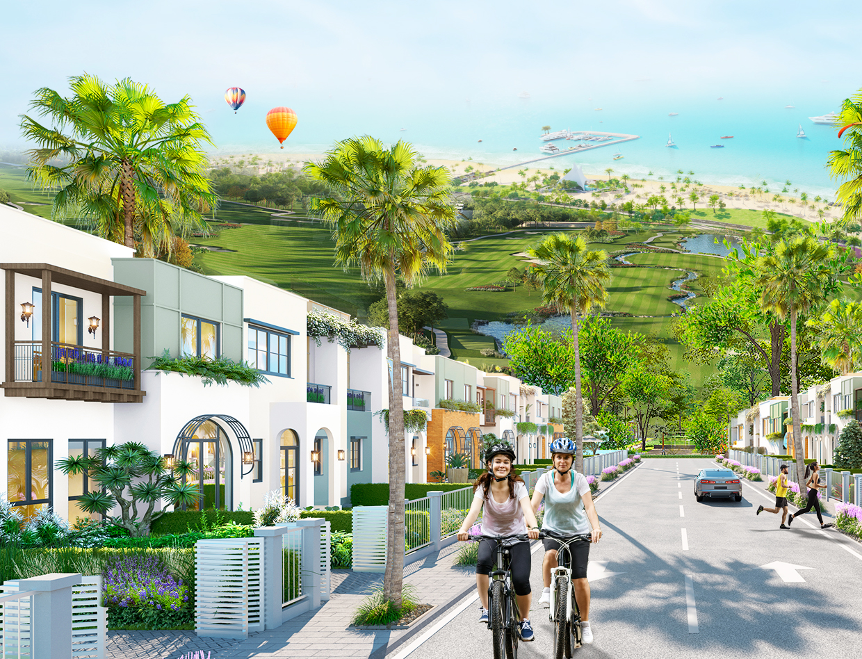 Phân khu Ocean Residence với các sản phẩm nhà phố biển, tích hợp mô hình semi - compound trong lòng siêu đô thị biển có giá trị đầu tư hấp dẫn và đặc tính độc đáo..