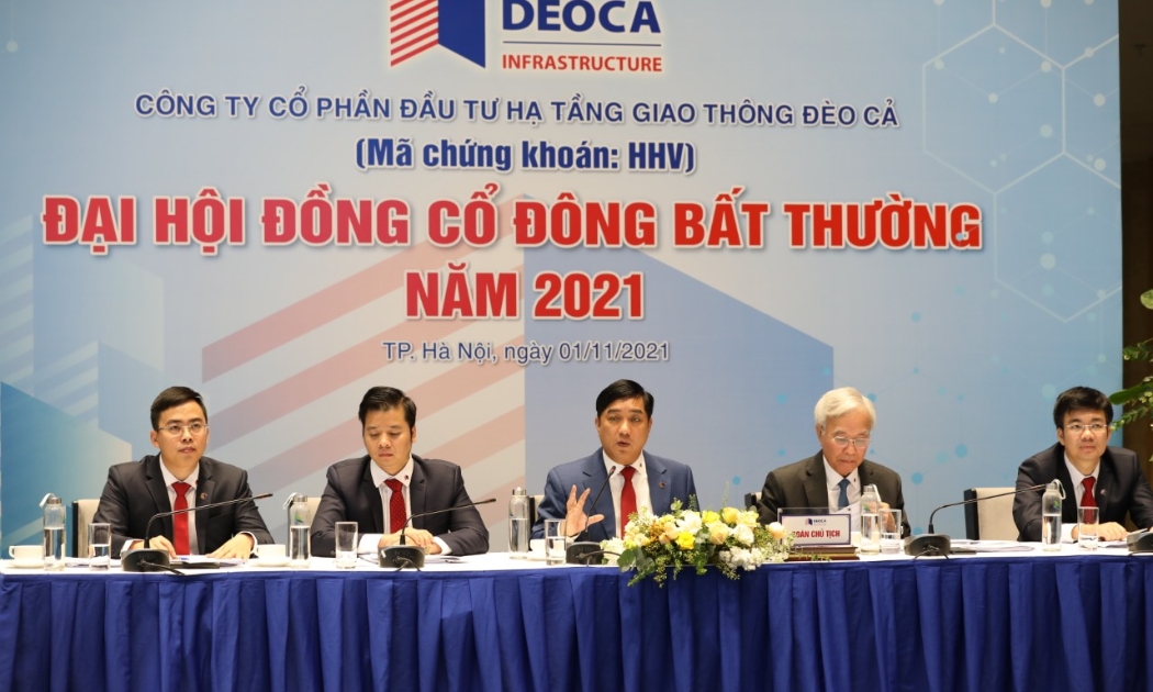 Công ty cổ phần Đầu tư Hạ tầng giao thông Đèo Cả (HHV) tổ chức Đại hội đồng cổ đông bất thường năm 2021 bằng hình thức trực tuyến sáng ngày 1/11/2021.