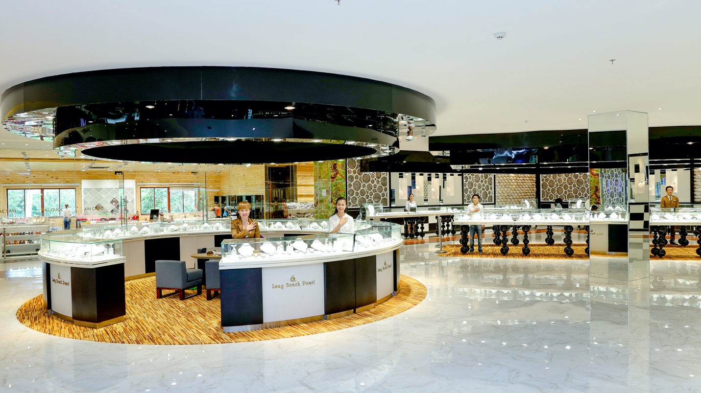 Showroom trang sức ngọc trai long beach pearl rộng 2.000m2 tại Phú Quốc.