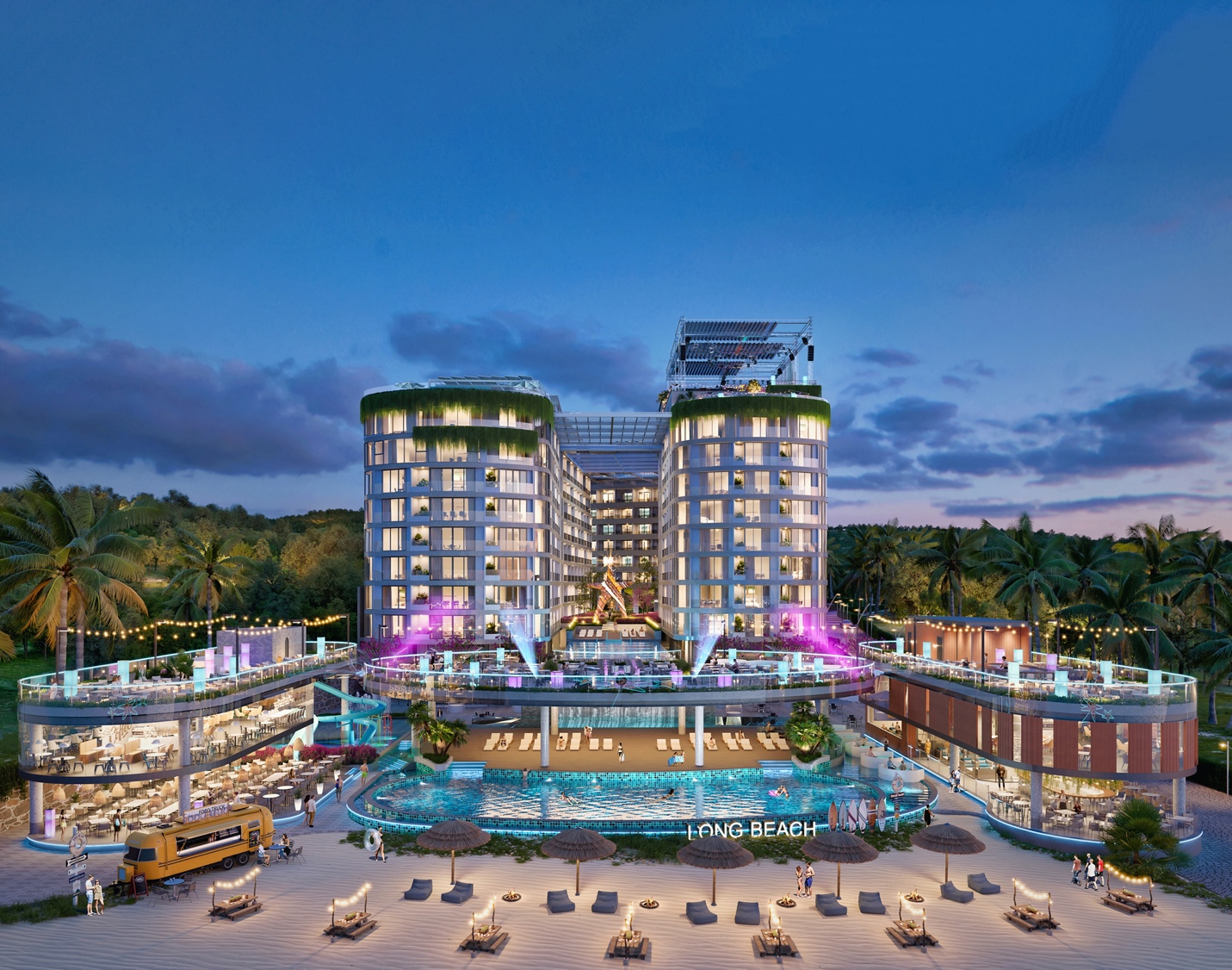 Phối cảnh tổng thể dự &aacute;n Long Beach Resort Ph&uacute; Quốc.