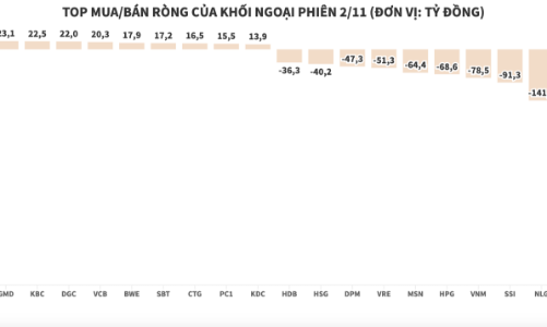 Tiếp tục bán ròng mạnh, khối ngoại xả loạt cổ phiếu bất động sản