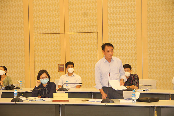 &Ocirc;ng T&agrave;o Bằng Huy, Ph&oacute; Cục trưởng Cục Việc l&agrave;m ph&aacute;t biểu tại buổi l&agrave;m việc.&nbsp;