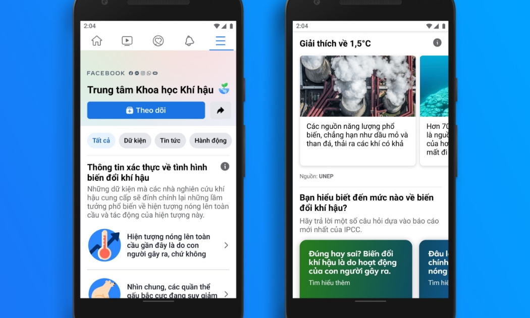 Meta (Facebook) lập các Trung tâm thông tin Khoa học về Khí hậu tại Việt Nam