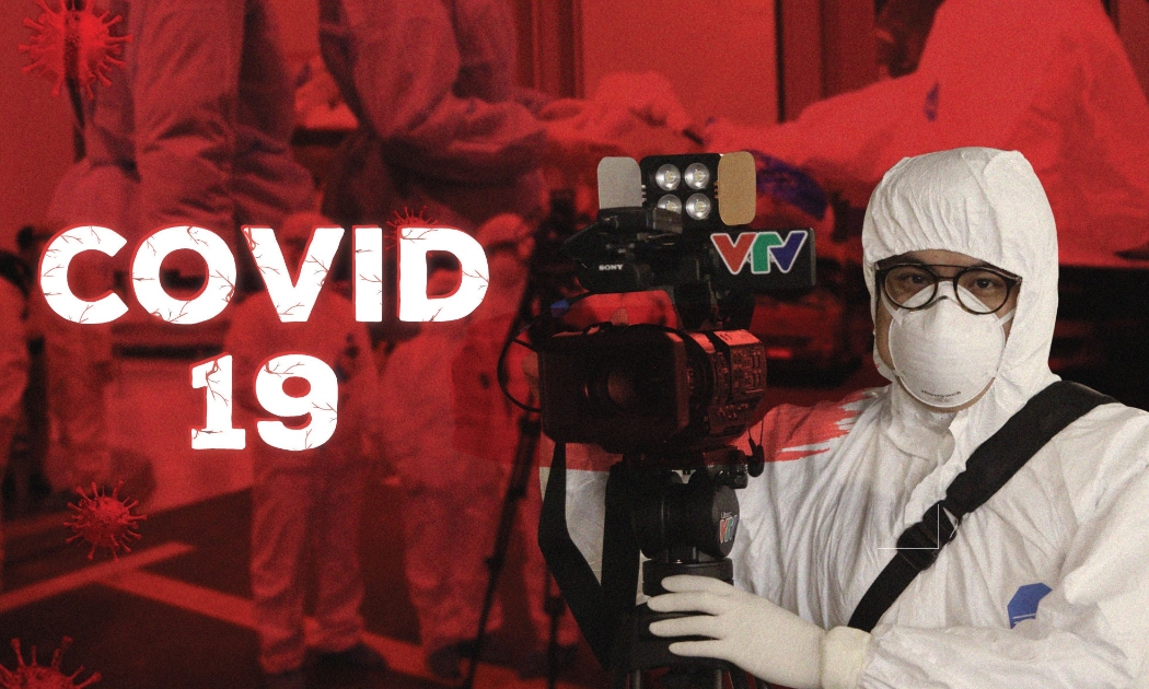 Phóng viên VTV luôn có mặt ở những điểm nóng dịch Covid-19.