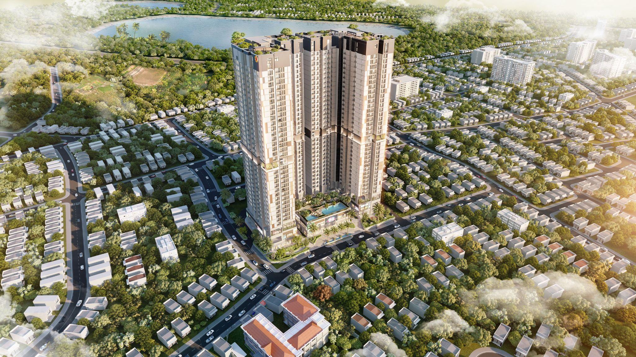 Tọa lại tại trung t&acirc;m th&agrave;nh phố Dĩ An, HT Pearl hưởng trọn những gi&aacute; trị v&agrave;ng m&agrave; vị thế nơi đ&acirc;y đem lại.