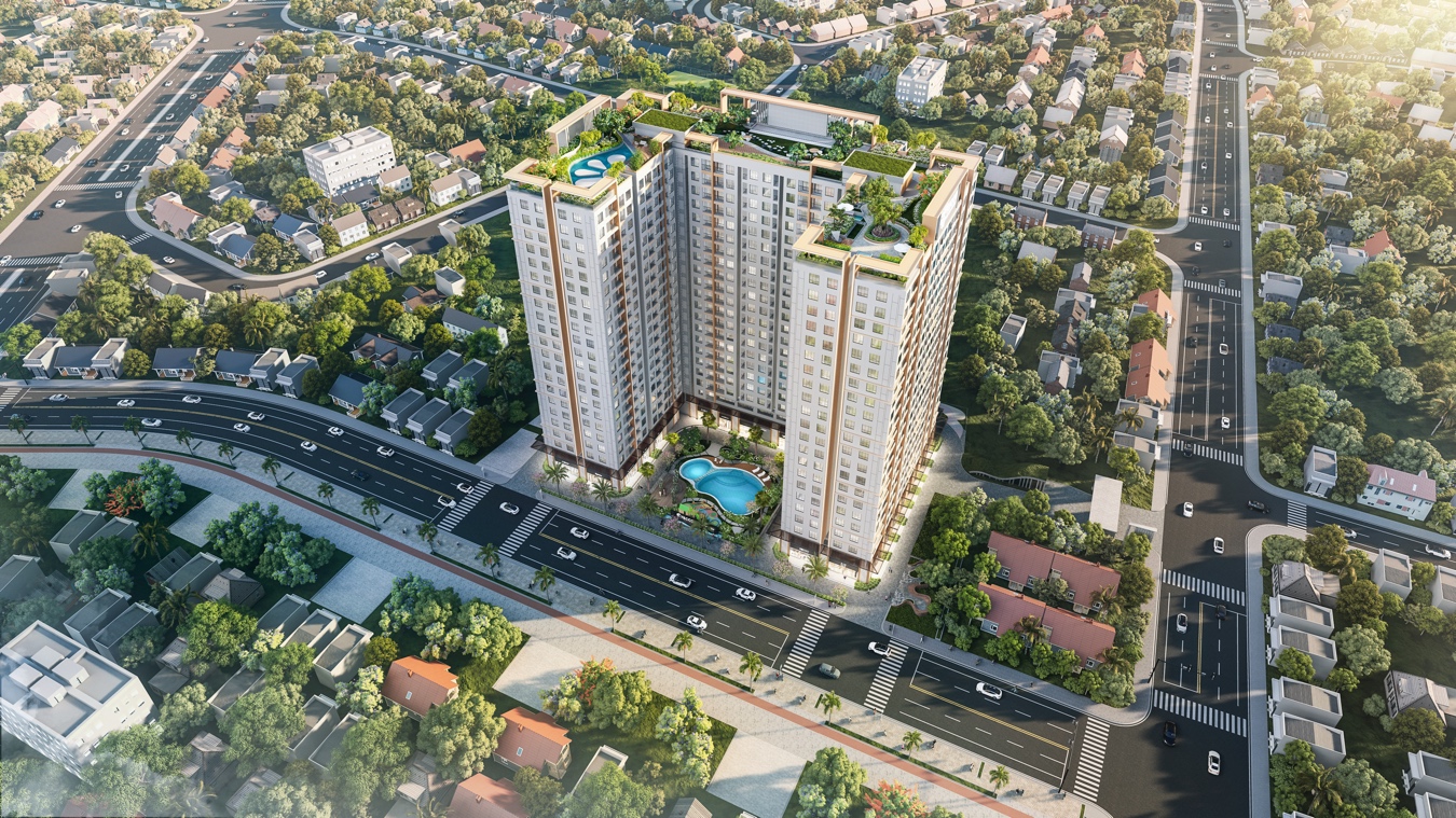 Tecco Felice Homes là dự án đầu tiên tại Thuận An của chủ đầu tư sở hữu hồ bơi nội khu và Sky Park.