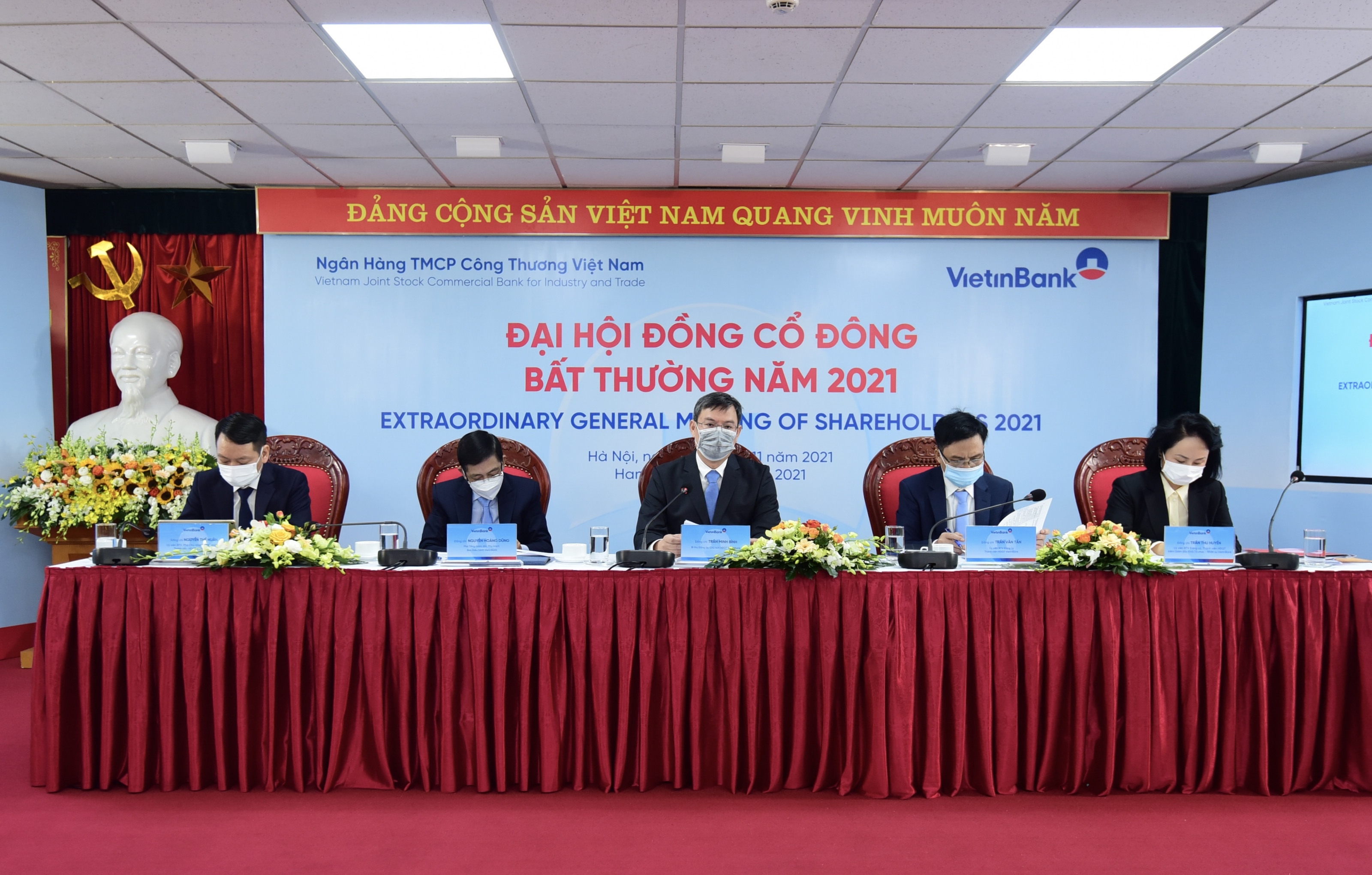 Đại hội đồng cổ đông bất thường VietinBank năm 2021 tổ chức qua phương thức trực tuyến