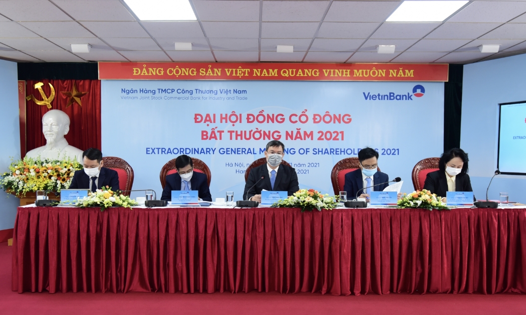 Đại hội đồng cổ đông bất thường VietinBank năm 2021 tổ chức qua phương thức trực tuyến