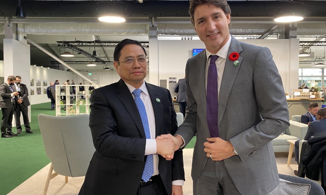 Thủ tướng Chính phủ Phạm Minh Chính đã có cuộc gặp song phương với Thủ tướng Canada Justin Trudeau - Ảnh: TTXVN