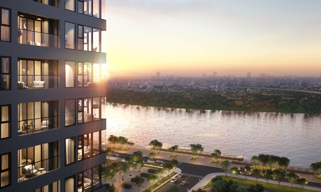 Vị trí ven sông đắc địa của Grand Marina, Saigon, đem đến tầm nhìn đắt giá. Ảnh: Masterise Homes.