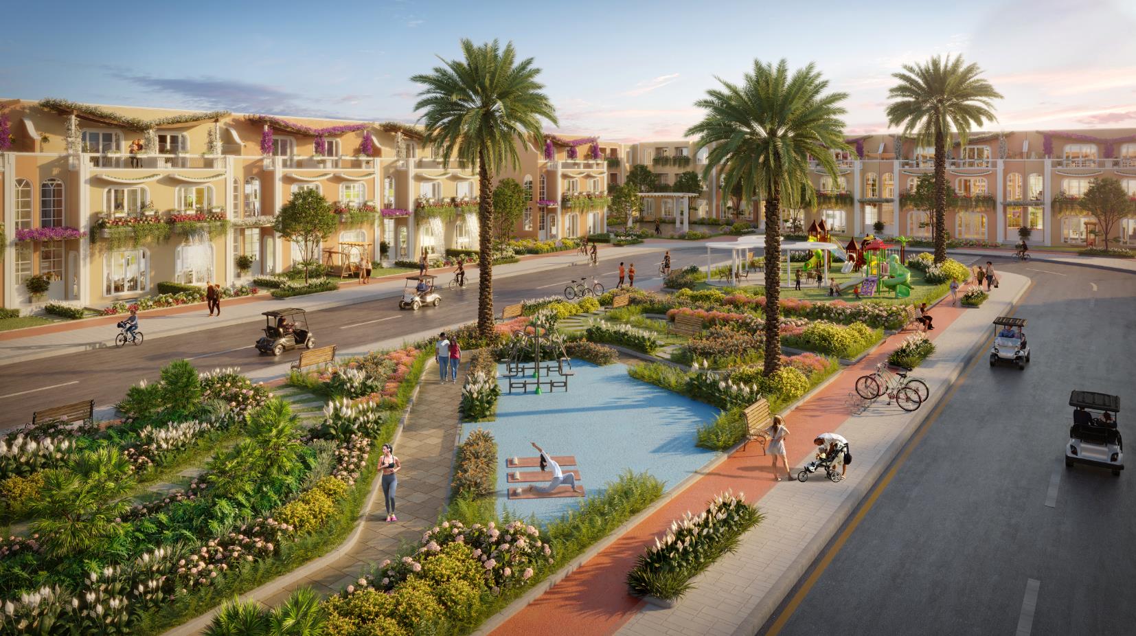 C&aacute;c khu vườn mang đậm hơi thở sinh th&aacute;i nhiệt đới tại ph&acirc;n kỳ Sun Park.