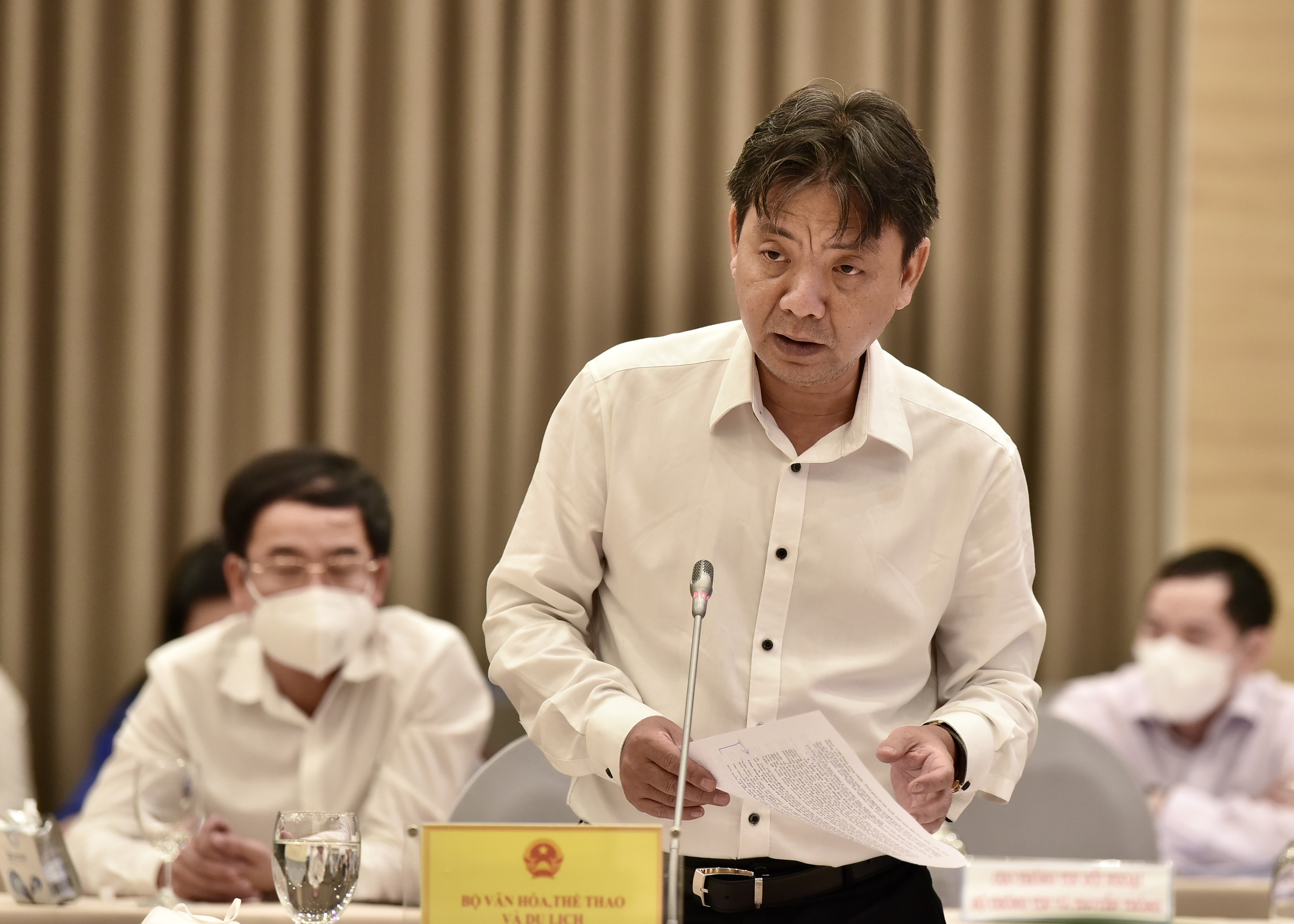 Thứ trưởng Bộ Văn hóa, Thể thao và Du lịch Hoàng Đạo Cương tại họp báo - Ảnh: VGP/Nhật Bắc