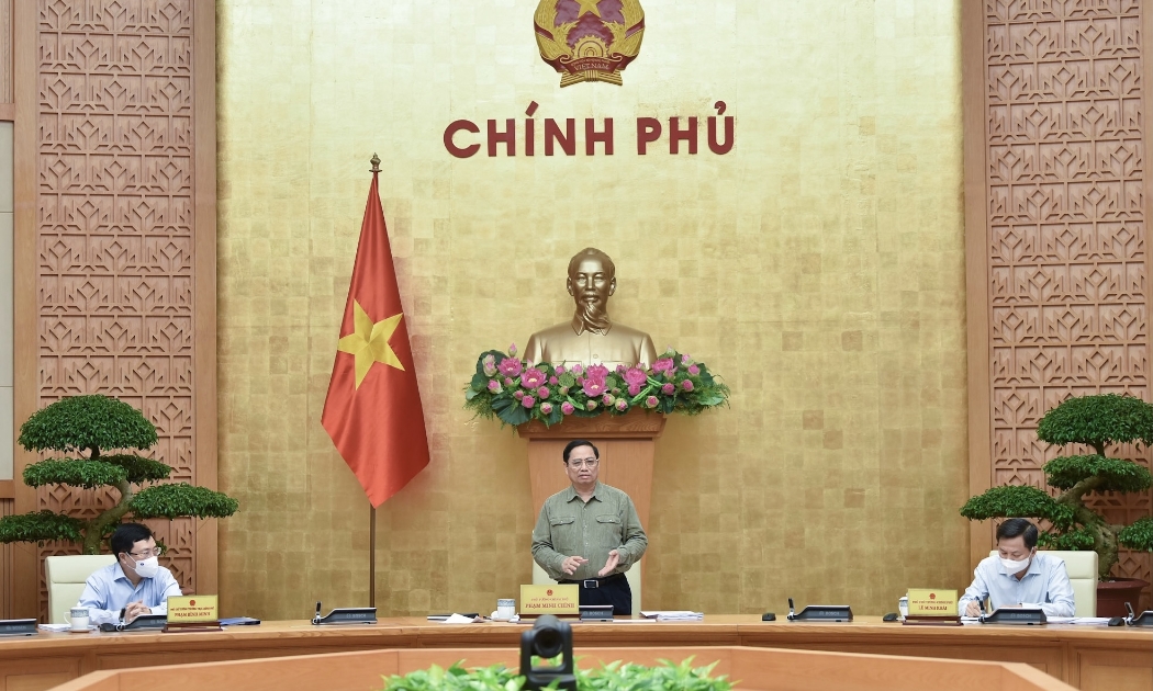 Thủ tướng Phạm Minh Chính phát biểu tại phiên họp - Ảnh: VGP