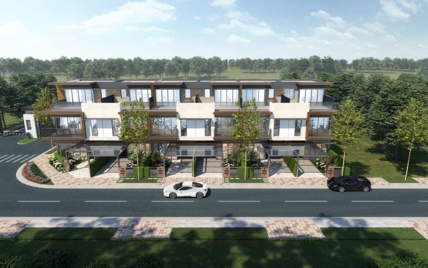 Nhà phố vườn TH1 trong phân khu compound Izumi City giai đoạn 1.