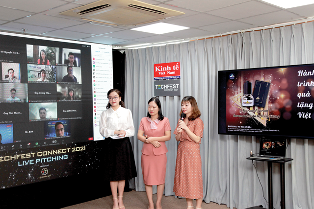 Các dự án khởi nghiệp thuyết trình để gọi vốn đầu tư tại sự kiện Live Pitching – Kết nối đầu tư trong khuôn khổ Chương trình Techfest Connect 2021 