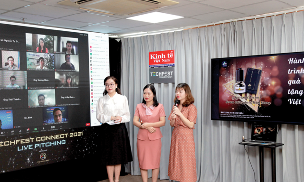 Các dự án khởi nghiệp thuyết trình để gọi vốn đầu tư tại sự kiện Live Pitching – Kết nối đầu tư trong khuôn khổ Chương trình Techfest Connect 2021