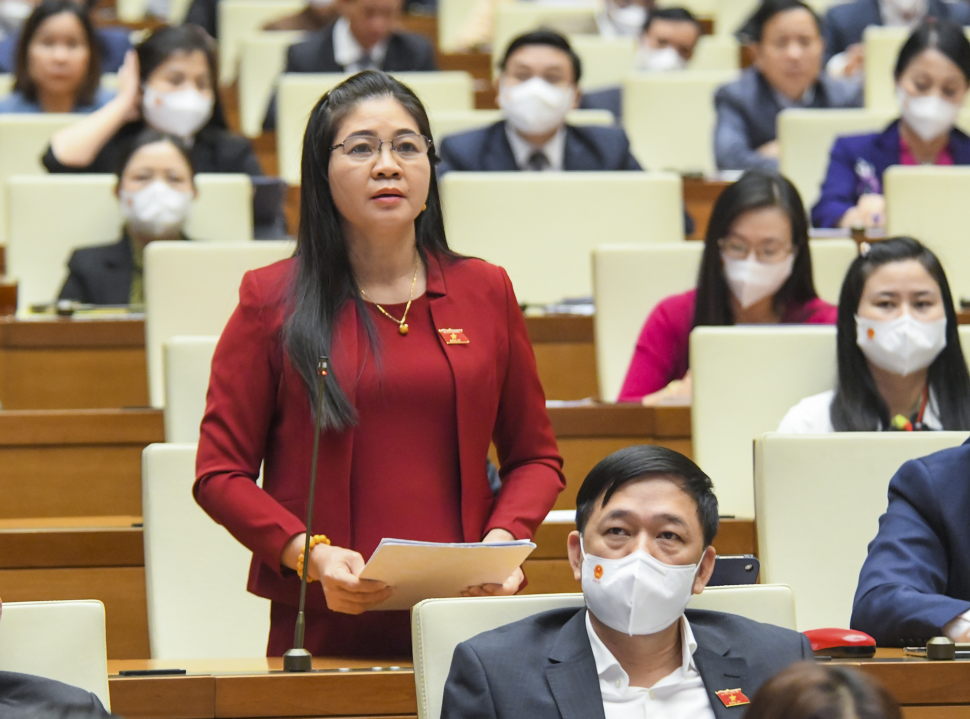 Đại biểu Leo Thị Lịch (Bắc Giang) - Ảnh: Quochoi.vn