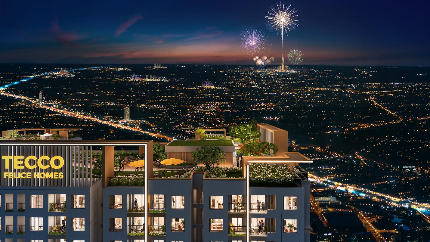 Từ công viên trên cao Sky Park, cư dân có thể ngắm trọn cảnh thành phố Thuận An 360 độ.