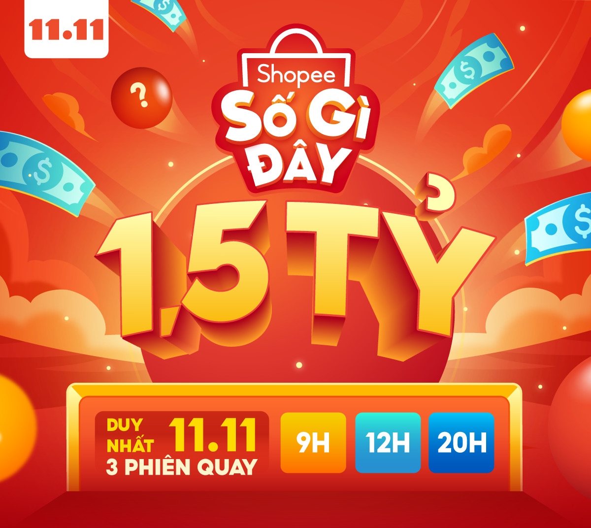 1.5 tỷ giải thưởng tiền mặt là con số giải thưởng được chia đều cho 3 người chơi có dãy 6 dãy số đặc biệt được gọi tên vào các khung giờ 9H -12H - 20H của chương trình Số Gì Đây 11.11. 