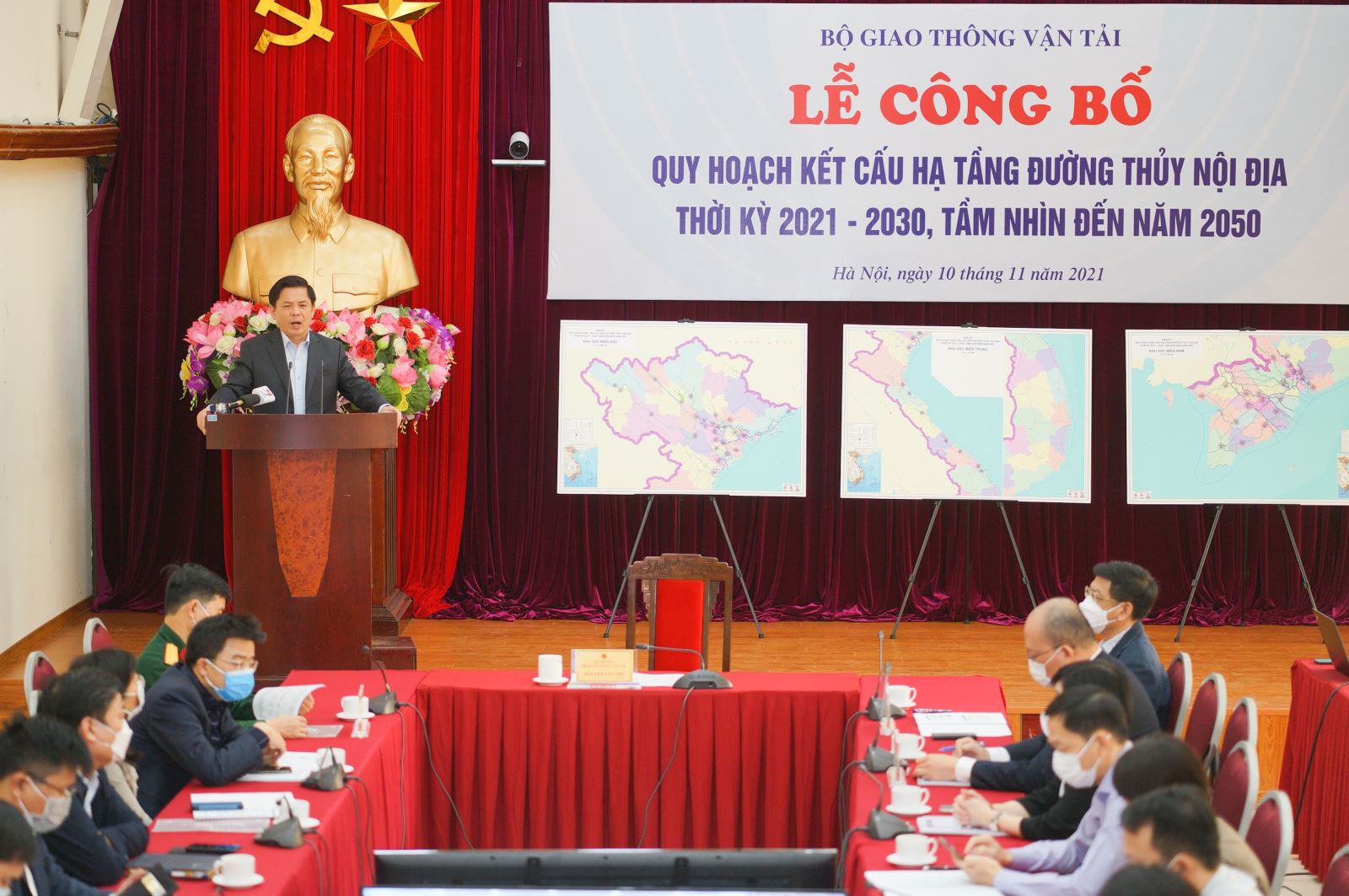 Bộ trưởng Nguyễn Văn Thể phát biểu tại hội nghị công bố quy hoạch.