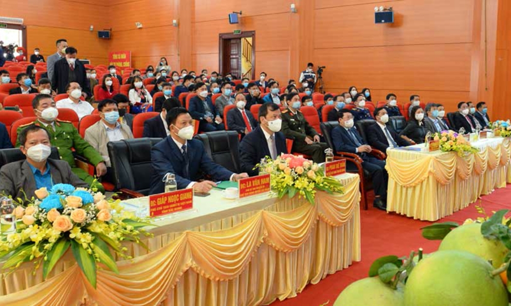 Điểm cầu chính hội nghị đặt tại huyện Lục Ngạn.