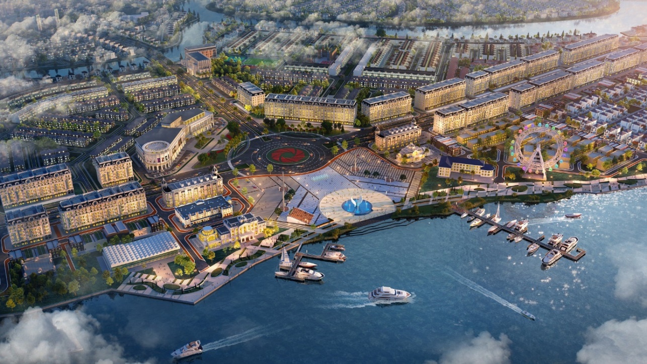 Tổ hợp quảng trường - bến du thuyền Aqua Marina kiến tạo bản sắc và gia tăng giá trị cho Aqua City.