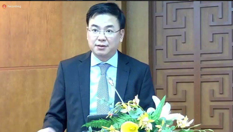 Thứ trưởng Ngoại giao Phạm Quang Hiệu ph&aacute;t biểu khai mạc hội thảo