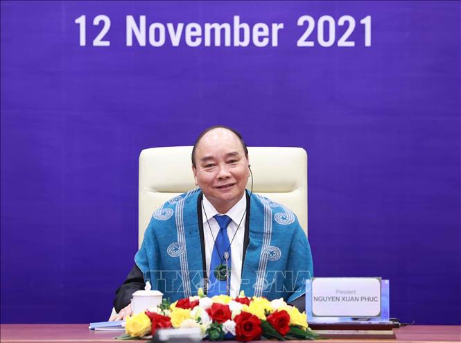 State President Nguyen Xuan Phuc at the meeting. Photo from VNA