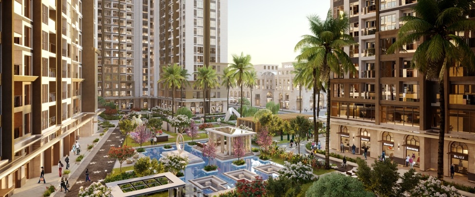 Lounge thư giãn dưới nước - một trong những tiện ích ngoài trời độc đáo tại Malibu Walk.