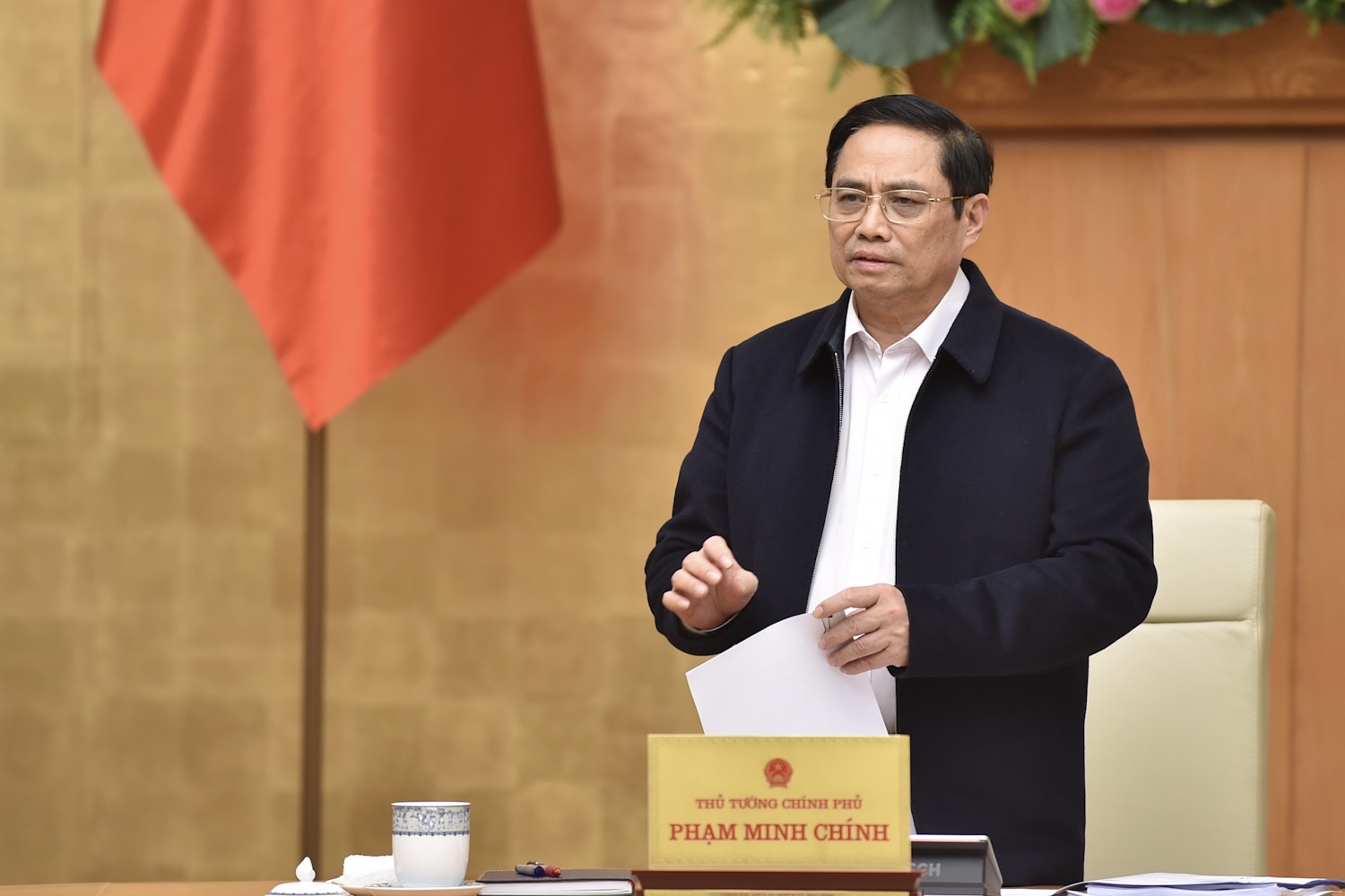 Thủ tướng Phạm Minh Chính phát biểu tại phiên họp - Ảnh: VGP