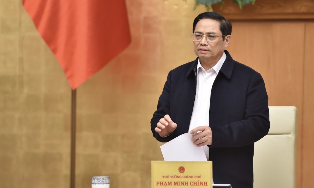 Thủ tướng Phạm Minh Chính phát biểu tại phiên họp - Ảnh: VGP