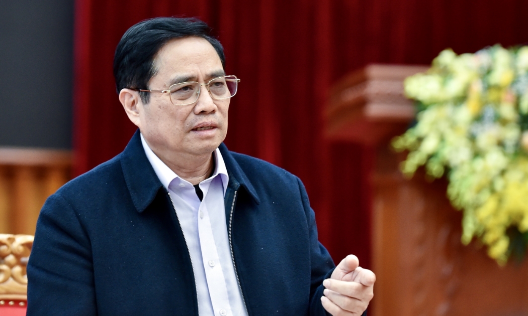 Thủ tướng Phạm Minh Chính phát biểu tại buổi làm việc - Ảnh: VGP